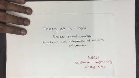 Existence and Uniqueness of minimal polynomials for linear transformations