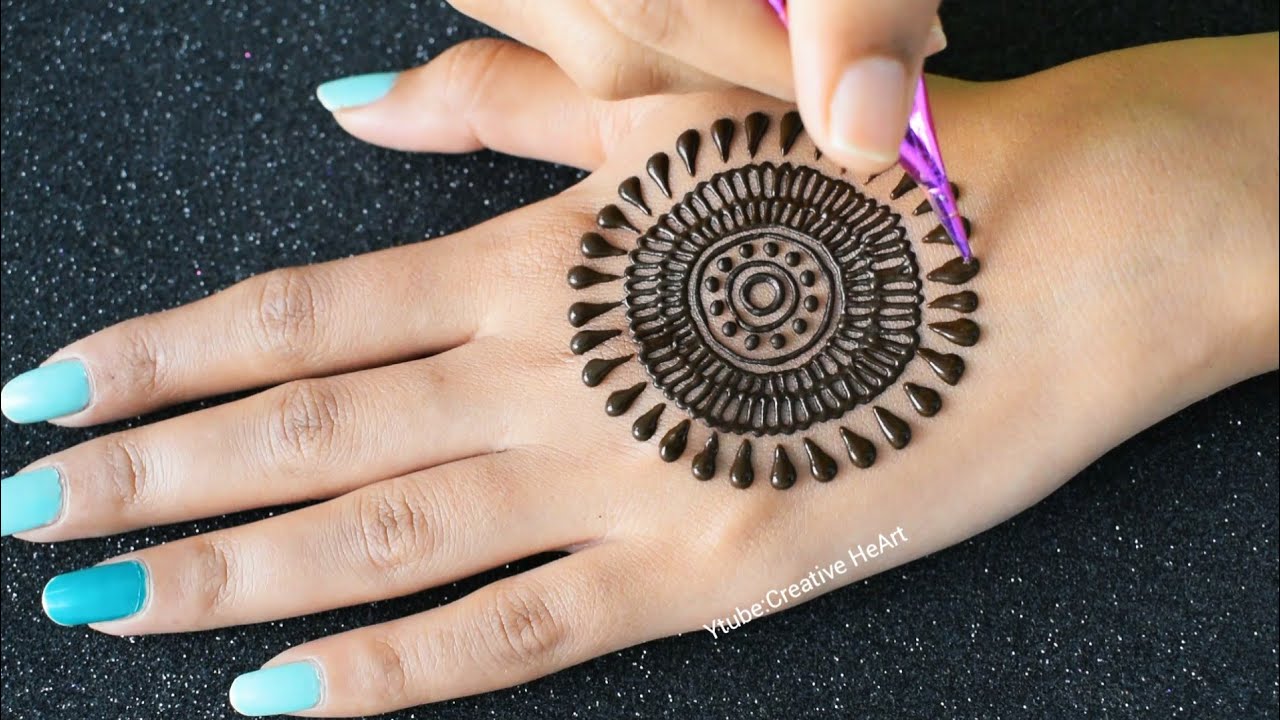 Beautiful henna design // Back Hand Mehndi Design❤️