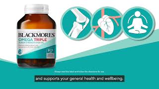 Omega Triple Super Strength Fish Oil Supplement By Blackmores
