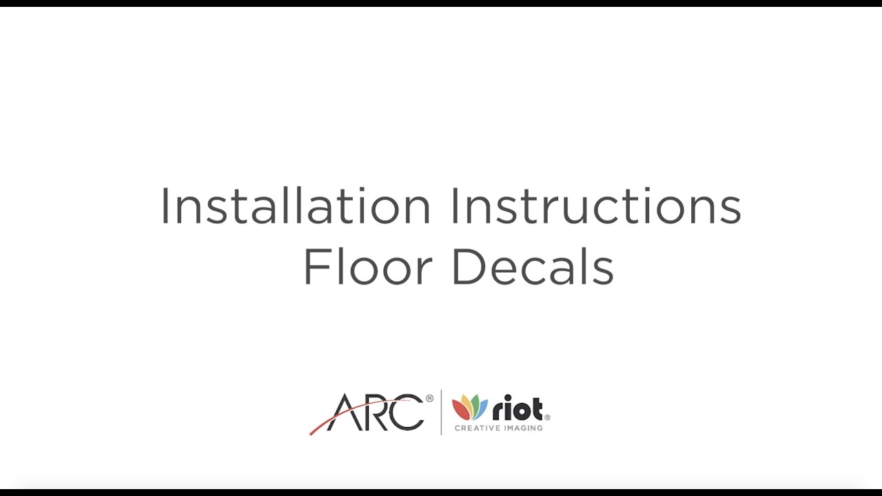 Installation Instructions - Floor Decals