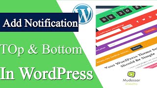 WP Notification Bar How to Display Announcements in Your WordPress  website