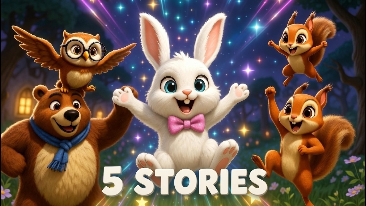 Луна и друзья: 5 прекрасных сказок на ночь. Приключения в сказочном лесу 🐰🦉