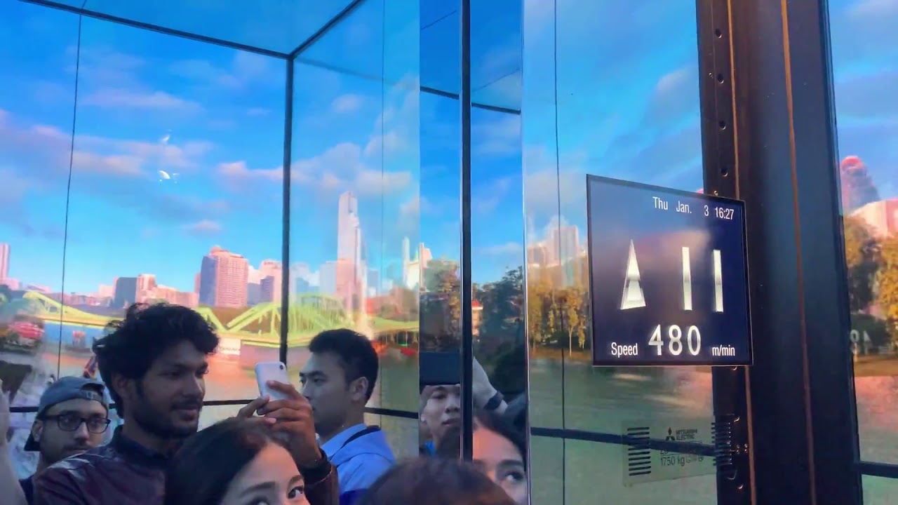 MahaNakhon Skywalk Elevator (Going Up)