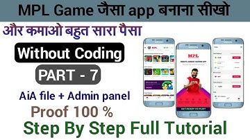 How to make professional MPL game / free aia file kodular / MPL game full tutorial 2021 / PART - 7