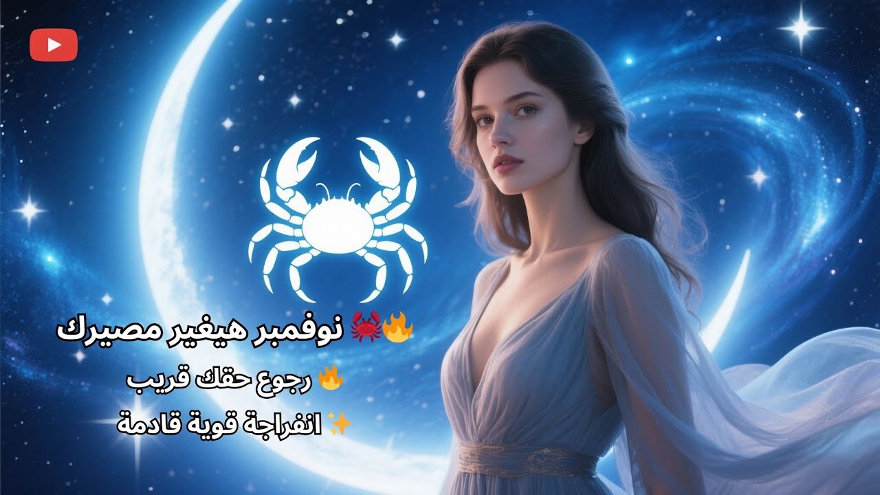 برج السرطان نوفمبر🔥 بداية جديدة وانفراجة كبرى! رجوع حق.. وقلوب بتتصلح ✨ رسالة كونية قوية جدا 🦀💫