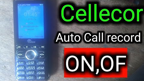 Cellecor keypad phone auto call record chalu band kaise kare || auto call record cellecor phone
