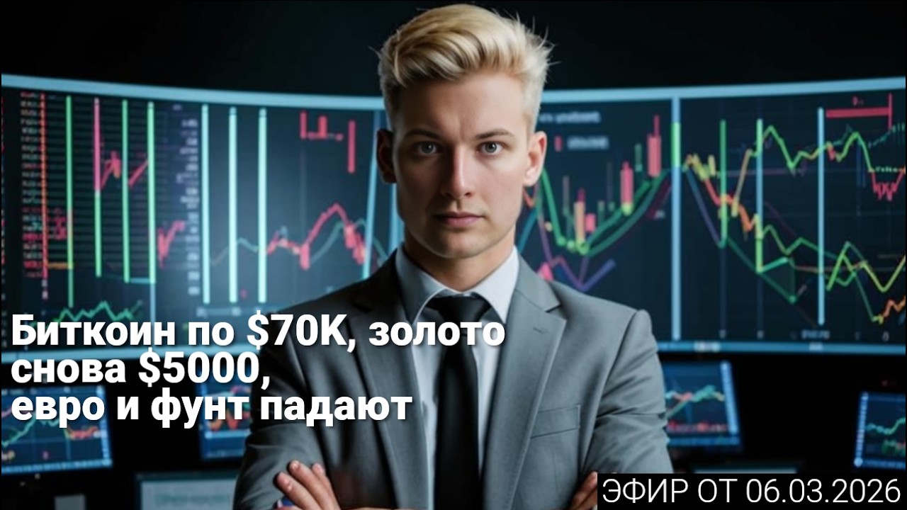 05.03.2026 - Биткоин по $70K, золото снова $5000, евро и фунт падают