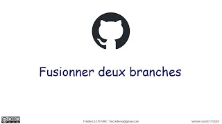 Git - Fusionner deux branches