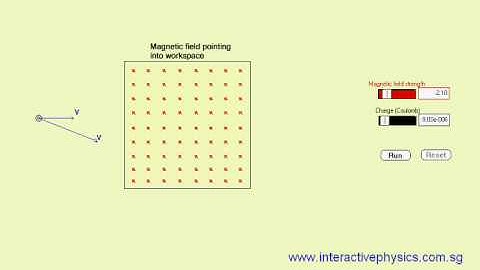Interactive Physics Simulation - Charged Particle In a Maganetic Field
