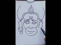 Quick simple and easy hanuman drawing #shere #drawing #shortvideo #viralshorts #hanuman #shorts