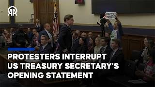 Details Protesters interrupt US Treasury Secretary Bessent's testimony Guide