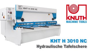KNUTH KHT H 3010 NC – Neueste Generation hydraulischen Tafelschere mit verstellbarem Schnittwinkel