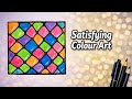 Satisfying Color Art 🎨 | Easy Abstract Doodle Drawing for Relaxation | Stress Relief Painting🤩