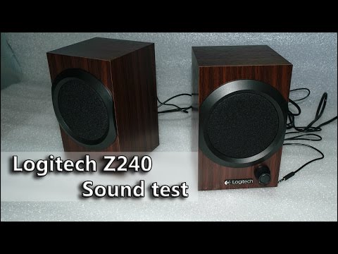 Logitech Z240 speaker test тест колонок на микрофон Boya BY-M1