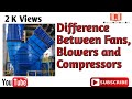 Difference between Fan, Blower and Compressor