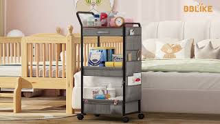Installation instruction-3 Tier Rolling Baby Diaper Caddy Cart Organizer-JJ41
