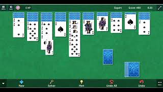 Microsoft Spider Solitaire, Expert, Fireworks Ending, May 16, 2026