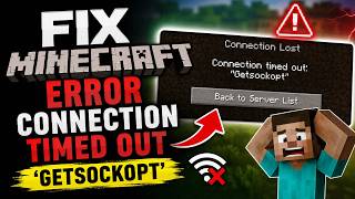 🔧 FIX Minecraft Error Connection Timed Out 'Getsockopt' NO CLICKBAIT