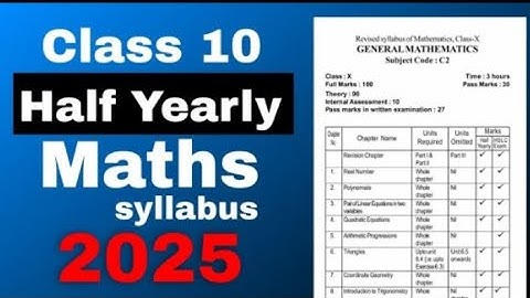 Class 10 half yearly syllabus 2025 General Maths SEBA ASSEB board @theayaanstudios7826