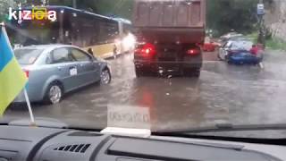 Дождь в Киеве  потоп ул. Трутенка 25.07.18