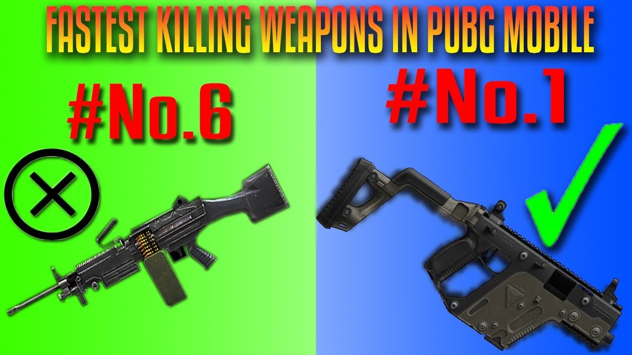 Top 10 Fastest Killing Weapons In Pubg Mobile