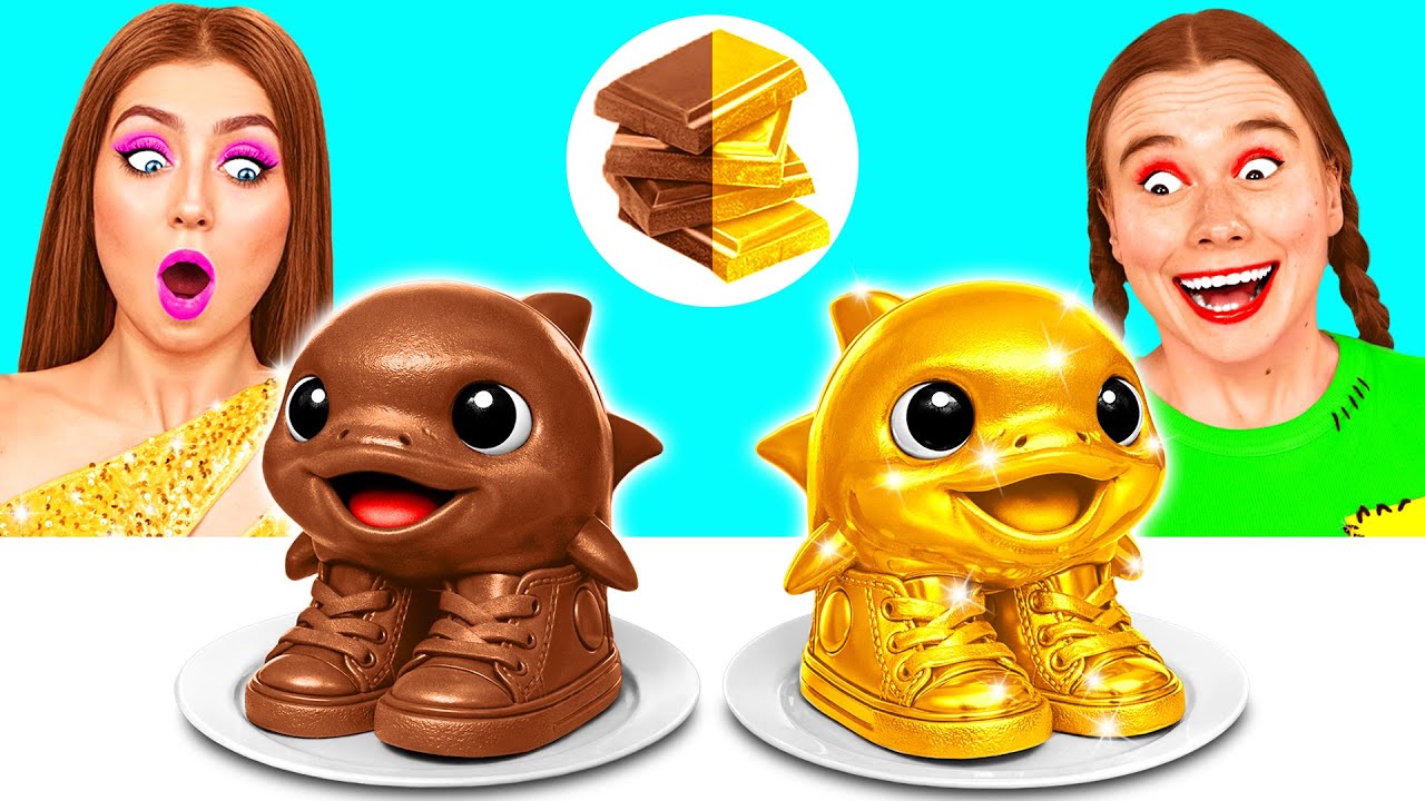 Челлендж. Шоколадная Еда vs Настоящая еда | Смешные Рецепты с Едой от Crazy DO