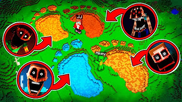 JJ and Mikey Found SCARIEST ALL MIMICS  FOOTPRINTS in Minecraft ?!