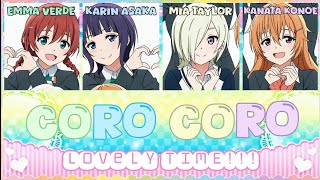 CORO CORO Lovely TIME!!! / Emma | Karin | Mia | Kanata / Lyrics [Romaji | Kanji | English | Español]