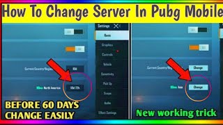 how to fix server change problem in pubg||how to change server in pubg mobile before 60 days