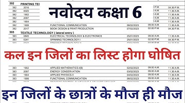 Navodaya Entrance Exam Result 2023/Navodaya Class 6th Entrance Result Date 2023/Jnv 6th Result date