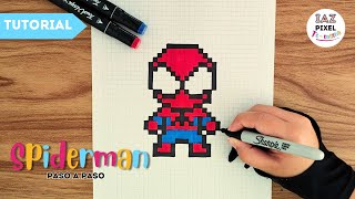 Como dibujar a SPIDERMAN en PIXEL ART – Tutorial paso a paso