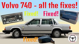 Volvo 740 fixes! Door pocket! OG Radio! Door mirror! All done!