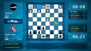 Chess Game Analysis: Arelion - Super dan : 0-1 (By ChessFriends.com) screenshot 4