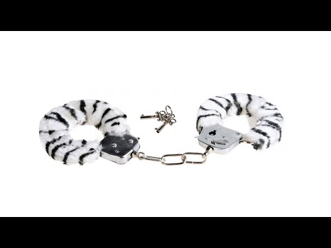 8713221063441 Наручники бело-черные / FURRY FUN CUFFS BONDAGE ZEBRA