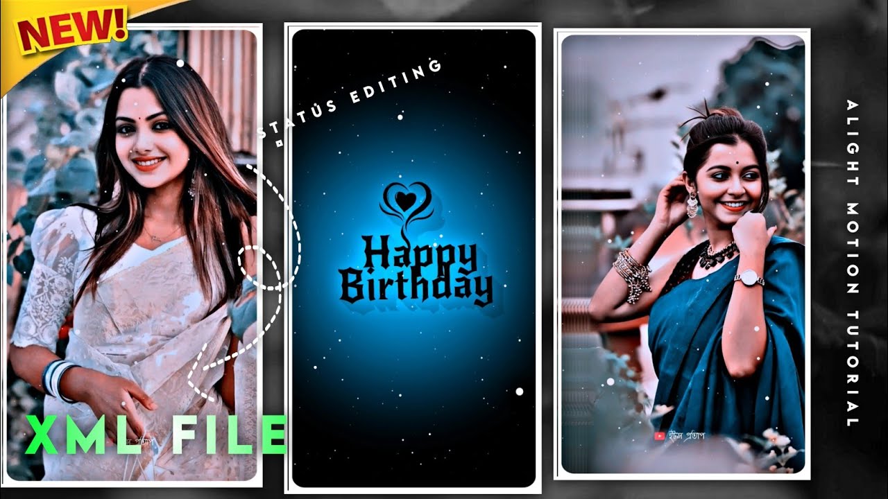 HAPPY BIRTHDAY TO YOU XML | NEW TRENDING BIRTHDAY XML | ALIGHT MOTION VIDEO EDITING...