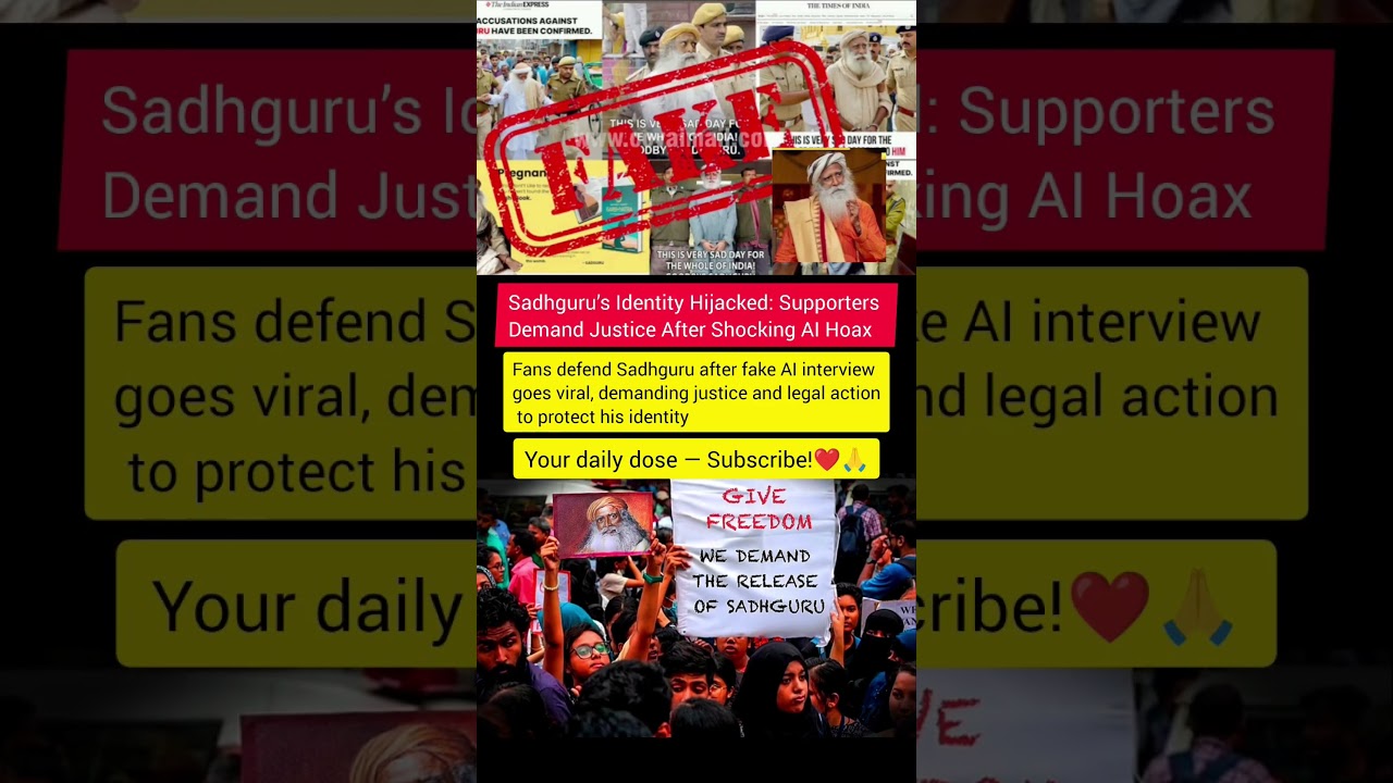 Fans Fight Back:Sadhguru Framed by Fake AI Interview, Legal Battle Heats Up Fast 