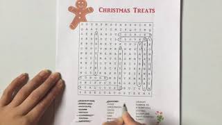 Christmas Treats Word Search Puzzle | Word Search With Me 2018 screenshot 1