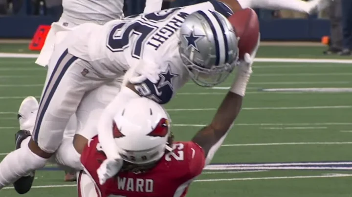 Jonathan Ward UNREAL helmet catch vs. Cowboys on f...