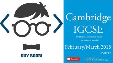 [IGCSE 0510/42]February/March 2018 - Paper 4 Listening (Extended)
