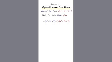Performing Operations on Functions ➕➖✖️➗ | Add, Subtract, Multiply & Divide Functions Explained! Ex1
