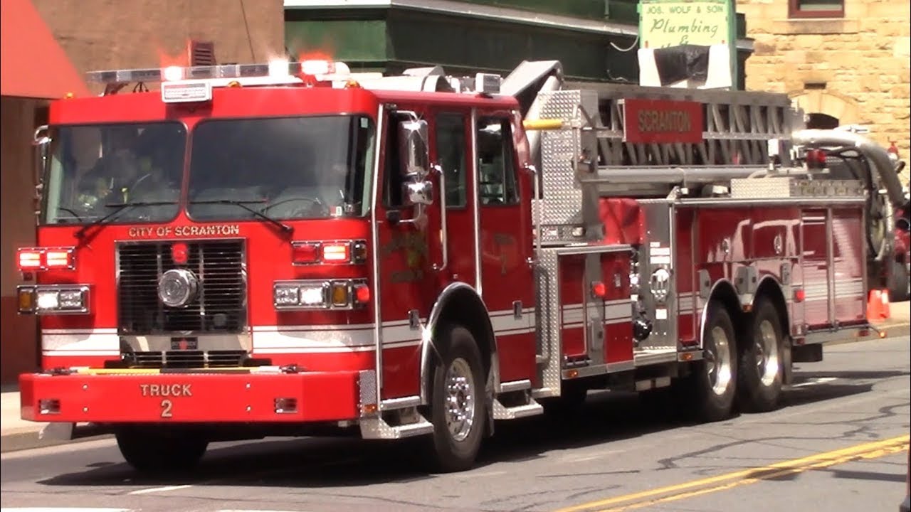 (POWERCALL) Scranton fire department truck 2 responding YouTube