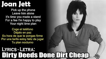 Thumbnail of Joan Jett   Dirty Deeds Done Dirt Cheap (Lyrics Spanish-English) (Español-Inglés)