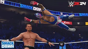 Rey Mysterio vs Ludwig Kaiser Smackdown WWE 2K24!! 🔥🔥 thumbnail