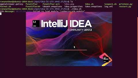 IntelliJ IDEA 2017 Community Edition installation in Ubuntu 18.04 LTS