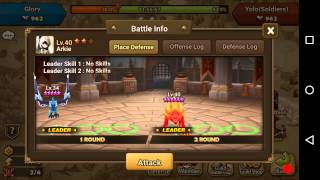 Summoners War  Guild War  Raoq Lvl 40 Vs My Light Team 3 X Lvl 35 