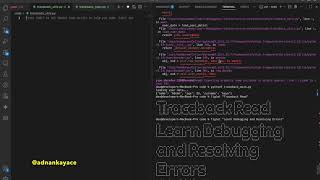 6. Traceback Read Learn Debugging And Resolving Errors In Python