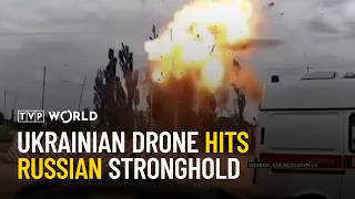 Russian checkpoint goes up in flames | Military Mind