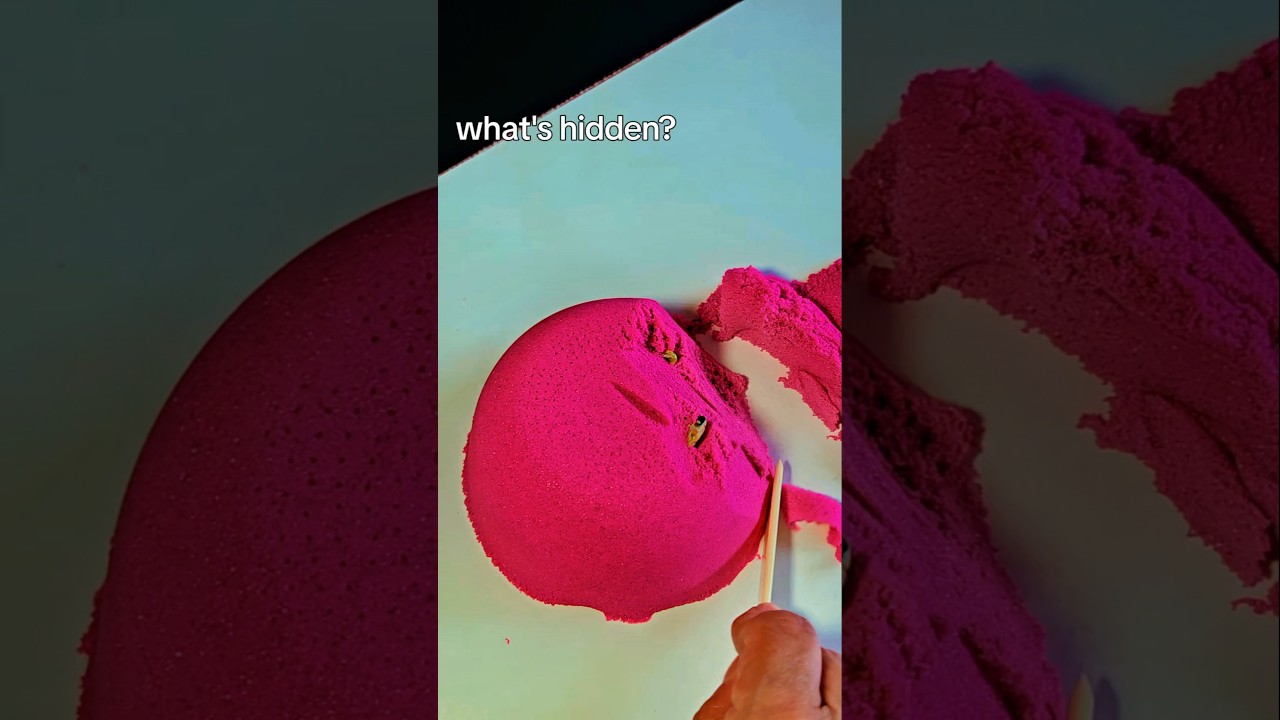 asmr sand digging for hidden object 