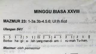 Mazmur Tanggapan [Edisi Lama] Minggu 15 Oktober 2023 - Minggu Biasa XXVIII - Tahun A