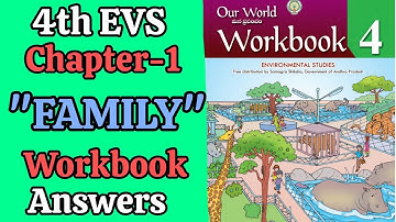 4th 💯EVS Chapter-1 "FAMILY" Workbook Answers | 💯4th EVS Family Worksheets Answers | Workbook Answers